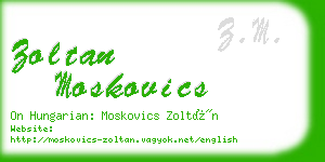 zoltan moskovics business card